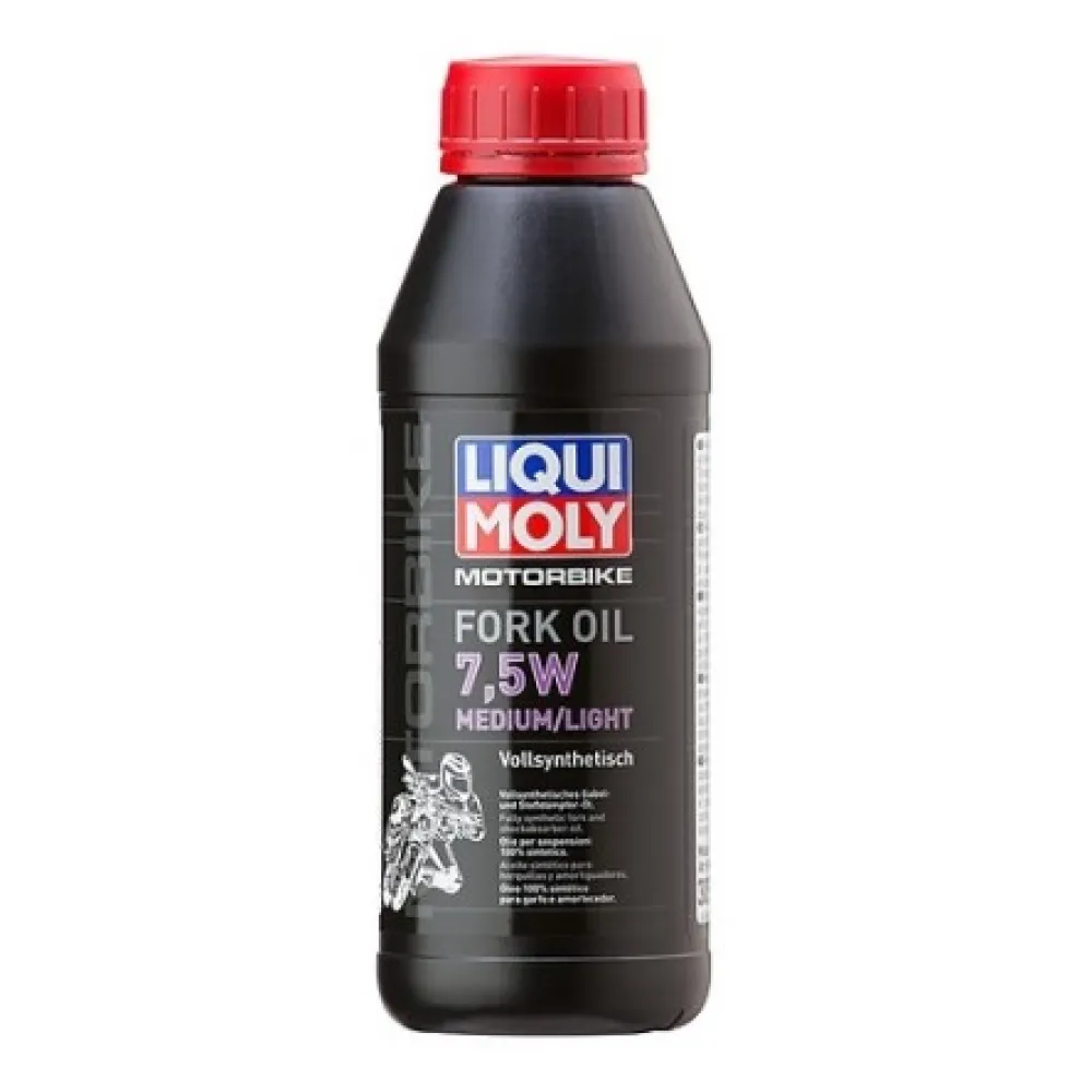 LIQUI MOLY MOTOCIKLŲ ŠAKIŲ ALYVA 7,5W medium/light 0.5l