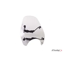 PRIEKINIS PUIG STIKLAS MOTOCIKLUI CUSTOM IC SKAIDRUS