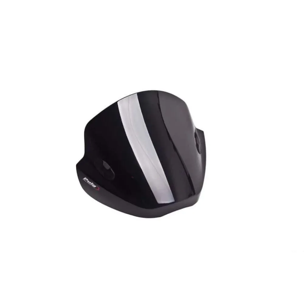 PRIEKINIS PUIG STIKLAS MOTOCIKLUI MOD STREAM BLACK UNIVERSALUS