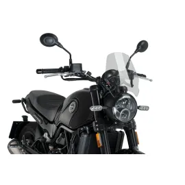 PRIEKINIS PUIG STIKLAS BENELLI LEONCINO 500 MOTOCIKLUI SKAIDRUS