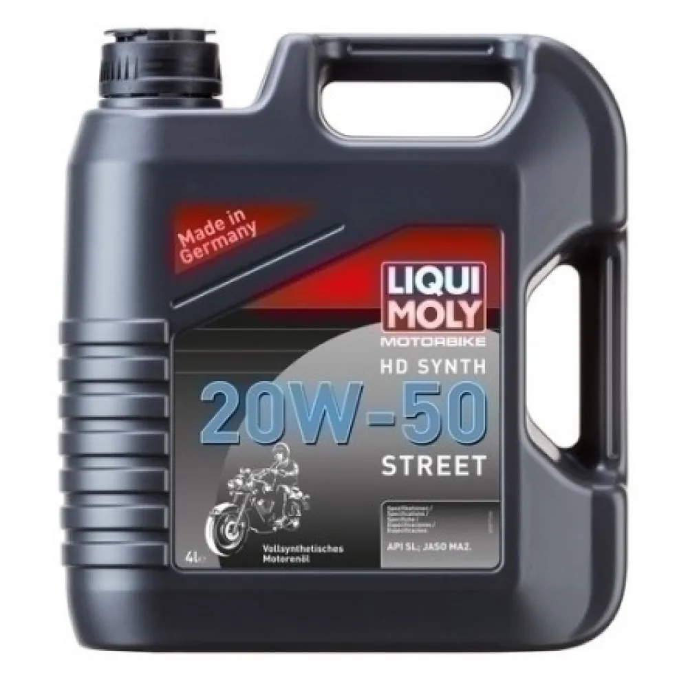 LIQUI MOLY MOTOCIKLINĖ SINTETINĖ VARIKLINĖ ALYVA HD 20W-50 Street 4l