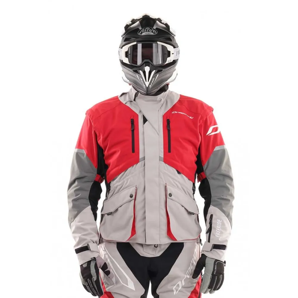 STRIUKĖ DRAGONFLY ENDURO FREERIDE PILKA/ RAUDONA UNISEX