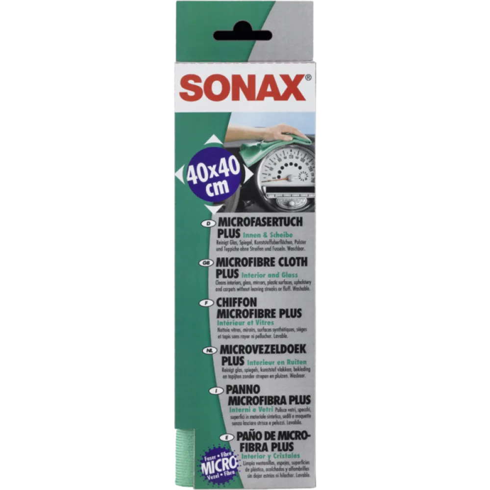 SONAX MIKROPLUOŠTO SERVETĖLĖ AUTOMOBILIO VIDAUS IR STIKLŲ VALYMUI