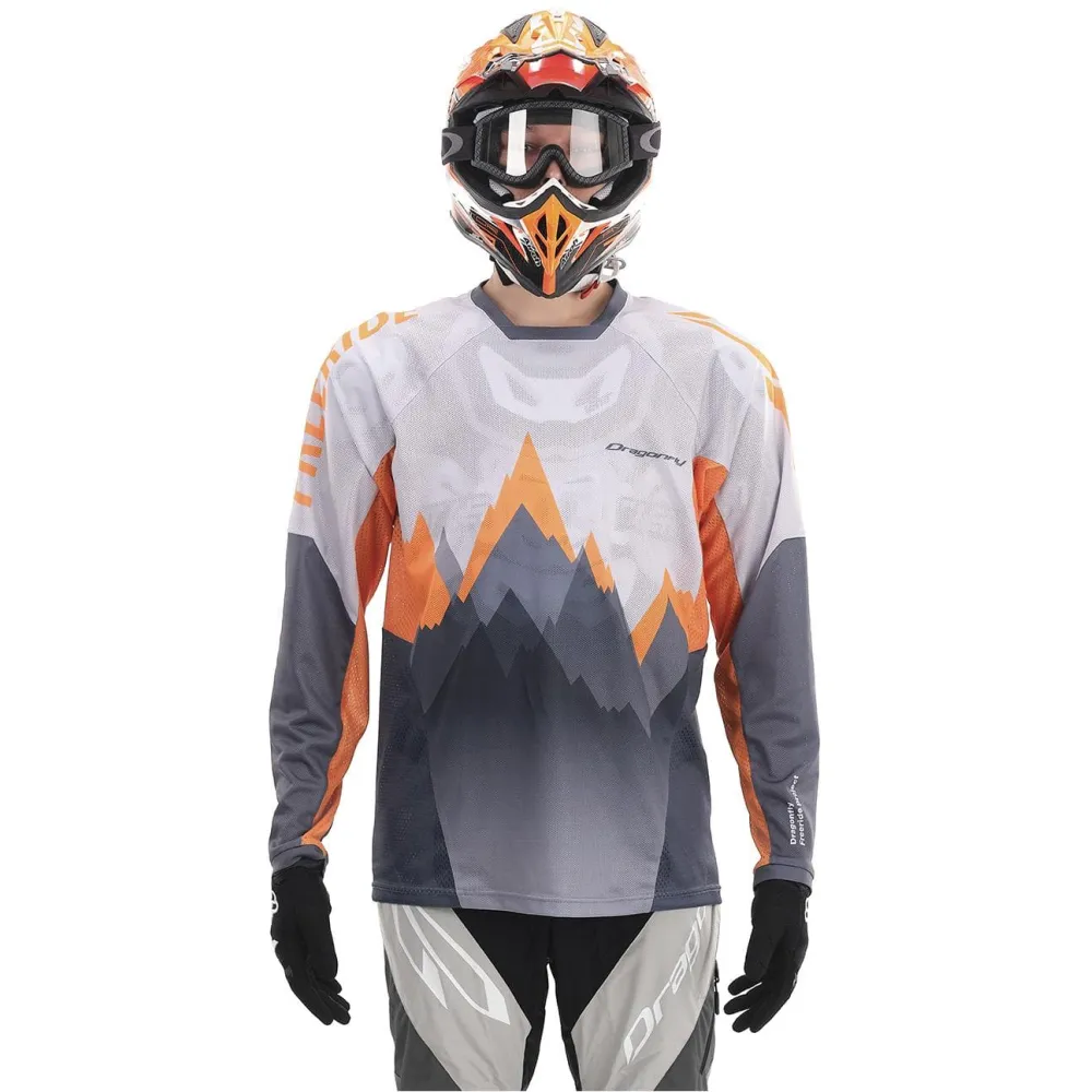 MOTO MARŠKINĖLIAI DRAGONFLY ENDURO FREERIDE PILKI
