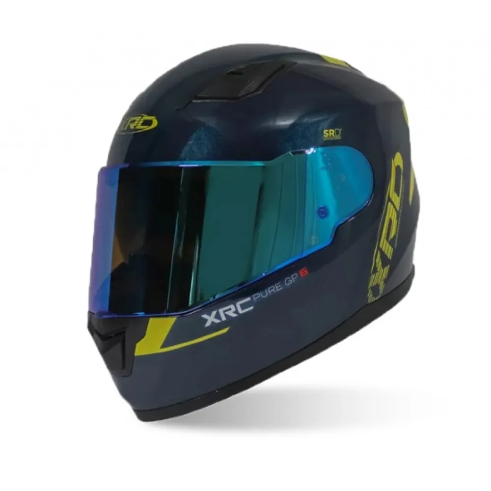 Šalmas XRC PURE GP 6 MĖLYNAS/GELTONAS FLUO