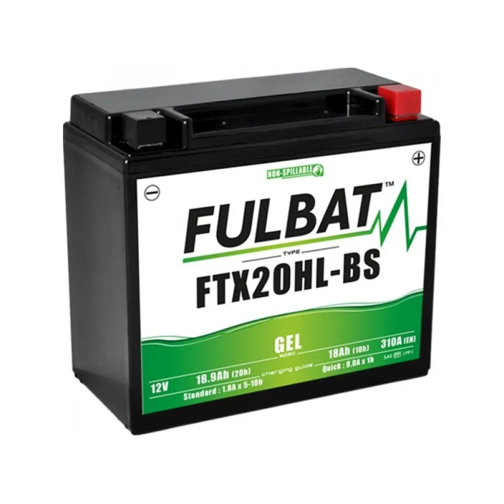Akumuliatorius FULBAT 18 Ah 310 A EN 12V GTX20HL-BS (FTX20HL-BS Gel)