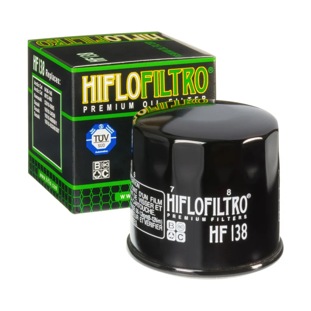 ALYVOS-TEPALŲ FILTRAS HIFLO HF138 APRILIA, CAGIVA, ARCTIK CAT, KAWASAKI, KYMCO,SUZUKI
