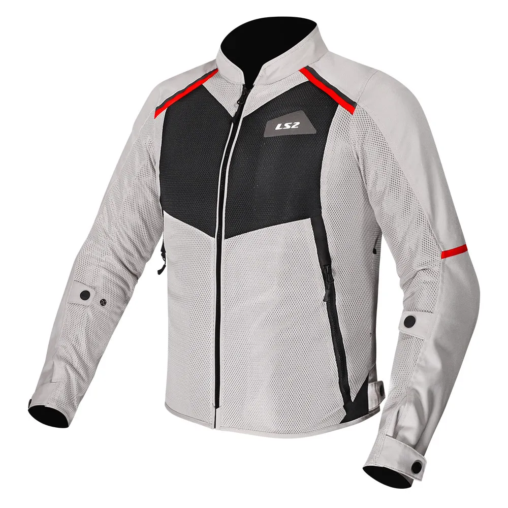 STRIUKĖ LS2 BREEZE VYRAMS – PILKA / JUODA / RAUDONA