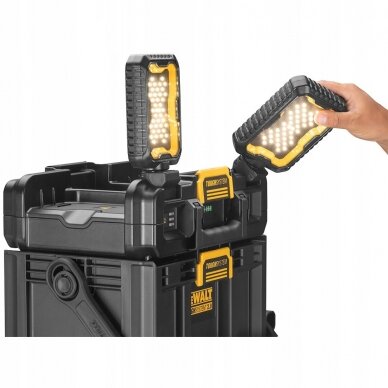 DeWALT Tough-Box 2.0 COMPACT aukšta dėžė + prožektorius DWST08061-1 2