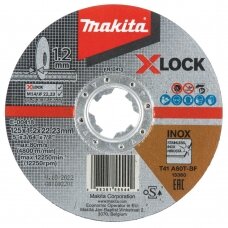 Makita metalo pjovimo diskas 125x1,2 mm X-LOCK; E-00418