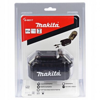 Makita antgalių komplektas 25 mm 31 vnt (akum.) B-68317 3