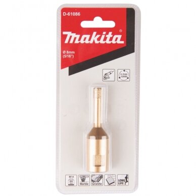 Makita M14 8 mm deimantinė gręžimo karūna D-61086 1