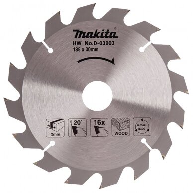 Makita pjovimo diskas medienai 185 mm T16 D-03903