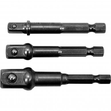 Adapterių rinkinys Yato YT-04685; HEX 1/4'', 3/8'', 1/2''