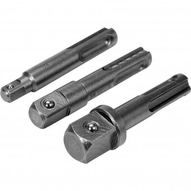 Adapterių rinkinys Yato YT-04686; SDS-PLUS 1/4'', 3/8'', 1/2'' 1