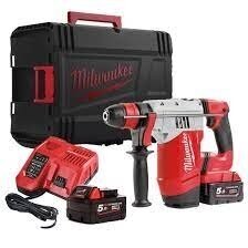 Akumuliatorinis perforatorius Milwaukee M18 CHPX-502X; 4 J; SDS-plus; 18 V; 2x5,0 Ah akum.