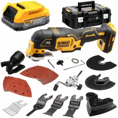 Akum. daugiafunkcinis įrankis DeWalt DCS356E1T-XJ, 18 V, 1x1.7 Ah