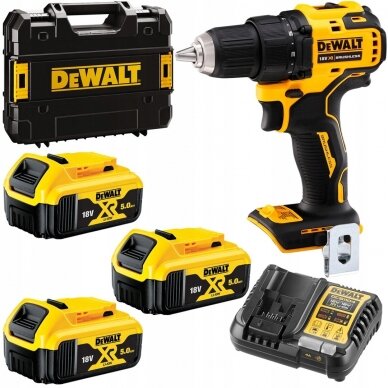 Akumuliatorinis gręžtuvas 18V (3x5,0Ah) DCD708P3T-QW DEWALT