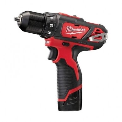 Akumuliatorinis gręžtuvas MILWAUKEE M12 BDD-202C 12 V; 2x2,0 Ah