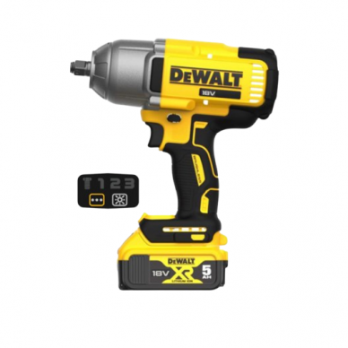 Akumuliatorinis smūginis veržliasukis DeWalt DCF900NT, 18V, (be akum. ir krov.) 1