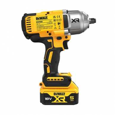 Akumuliatorinis smūginis veržliasukis DeWalt DCF900NT, 18V, (be akum. ir krov.) 2