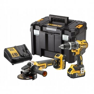 Akumuliatorinių įrankių komplektas DeWalt DCK2020P2T, 18V, 2x5Ah