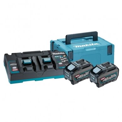 Akumuliatorių ir kroviklio komplektas POWERPACK XGT Makita 191U13-9, 40 V, 2 x 5.0 Ah