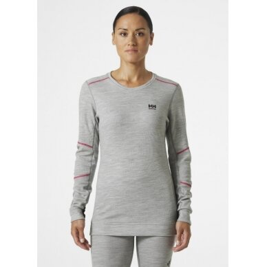 Apatiniai marškinėliai LIFA MERINO CREWNECK, moteriški, pilka XL, Helly Hansen WorkWear 1