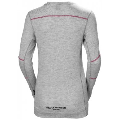 Apatiniai marškinėliai LIFA MERINO CREWNECK, moteriški, pilka XL, Helly Hansen WorkWear 3