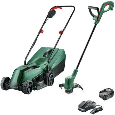 BOSCH EasyMower 18V-32-200 akumuliatorinė žoliapjovė 1x4 Ah + trimeris EasyGrasscut 18V-26