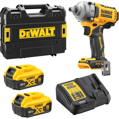 DCF892P2T DeWALT 18V smūginis veržliasukis (2x5.0 Ah)