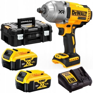 DCF900P2T DeWALT 18V smūginis veržliasukis 1/2" (2x5.0 Ah)