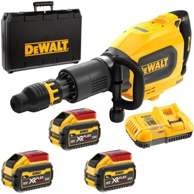 DCH911X3 DeWALT FLEXVOLT 54V atskėlimo plaktukas (3x9.0 Ah)