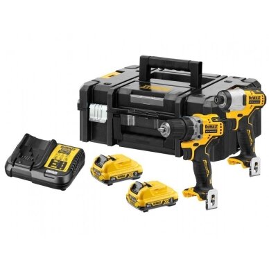 DeWALT DCK2110L2T Įrankių rinkinys 12V 2x3Ah