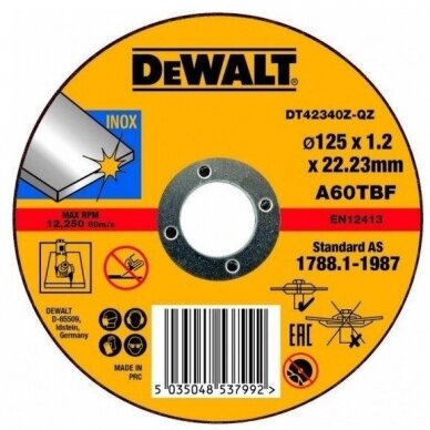 DeWALT DT42340Z Abrazyvinis diskelis 125x1,2mm