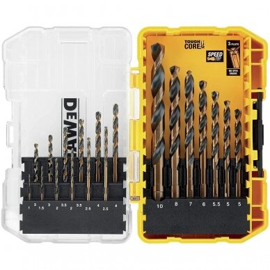 DeWALT DT70728 Universalių grąžtų rinkinys; 1-10 mm; 19 vnt.