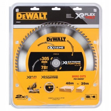 DeWALT DT99576 pjovimo diskas medienai 305x2.16 mm T78 FLEXVOLT 1