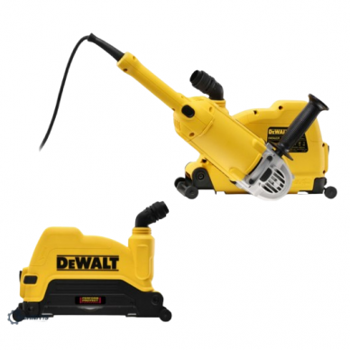 DeWALT DWE492GK kampinis šlifuoklis su nusiurbimo gaubtu