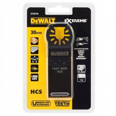 DeWALT pjūklelis medžiui 30 mm Multitool DT20740-QZ 1