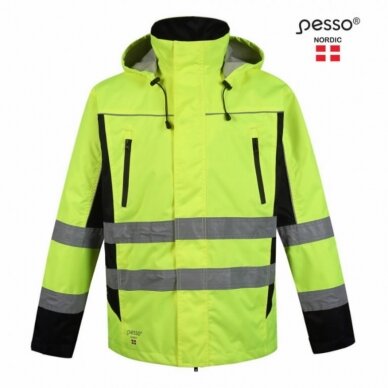 Didelio  matomumo striukė DENVER CL2, geltona/juoda 3XL, Pesso