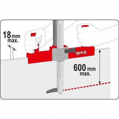 Dvipusė gipso kartono pjaustyklė / reismusas Yato, 600 mm Yato YT-76270 3