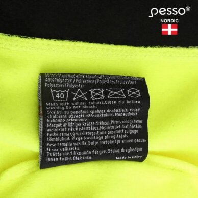 Džemperis Jersey_HV, juoda/geltona 3XL, Pesso 11