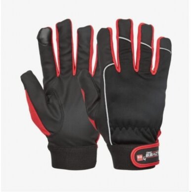 Gloves, Red Comfort, black/red 8, GlovesPro