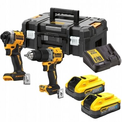 Įrankių rinkinys DeWalt DCK2050H2T-QW (DCD805 + DCF850); 18 V; 2x5,0 Ah akum.