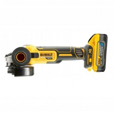 Kampinis šlifuoklis DeWalt DCG409H2T-QW; 18 V; 2x5,0 Ah akum. 1