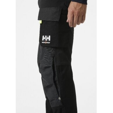 Kelnės Oxford 4X ,  tamprios, juoda/pilka C48, Helly Hansen WorkWear 4