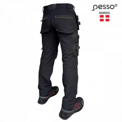 Kelnės  su kišenėmis dėklais Taurus Stretch, juoda C46, Pesso 1