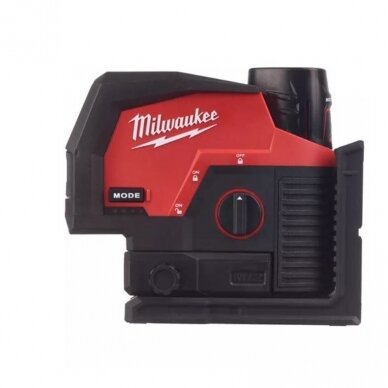 Lazerinis nivelyras Milwaukee M12 CLLP-301C; 12 V; 1x3,0 Ah akum.