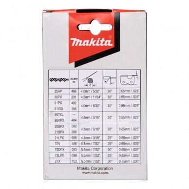 Makita 191H00-0 grandinė 25 cm 3/8 1,1 mm 2