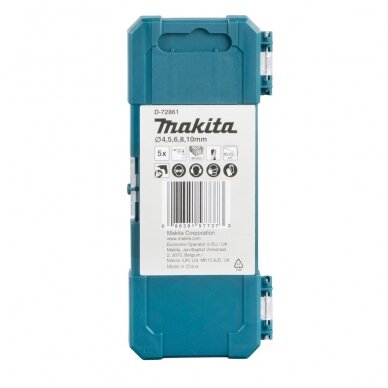 Makita grąžtų medienai rinkinys 4-10 mm (5 vnt.) D-72861 1